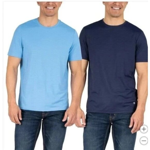 NEW Soybu Men's XL 2-Pack Active T-Shirts Blue & Navy Nylon/Spandex - Picture 1 of 10